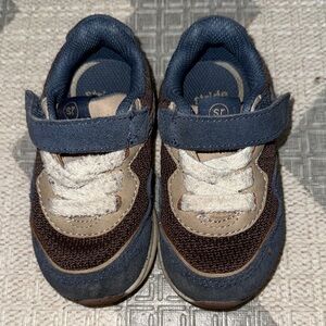 Stride Rite Navy and Tan Kids Sneakers
